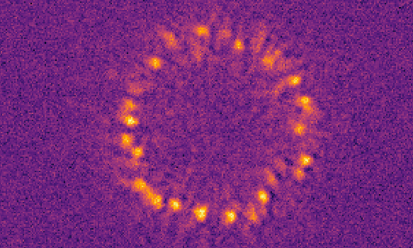 A ring of 2D solitons
